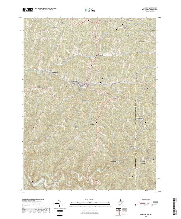USGS Topographic Map – Cameron