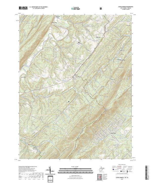 USGS Topographic Map – Capon Springs