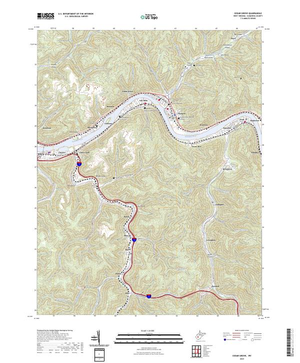 USGS Topographic Map – Cedar Grove