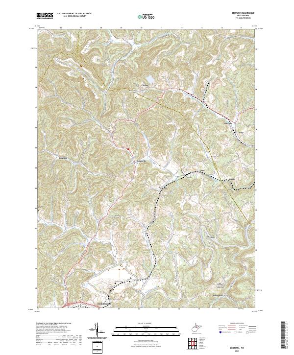 USGS Topographic Map – Century
