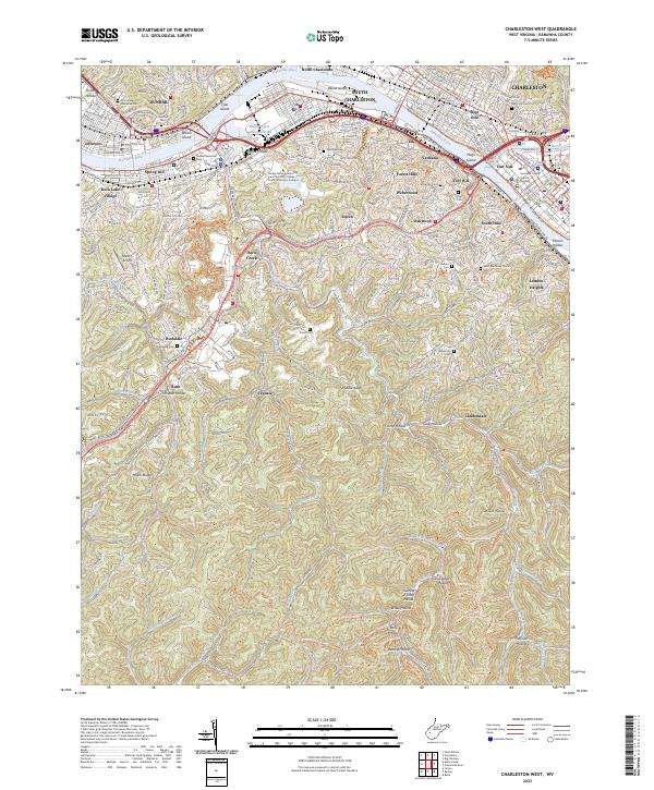 USGS Topographic Map – Charleston West