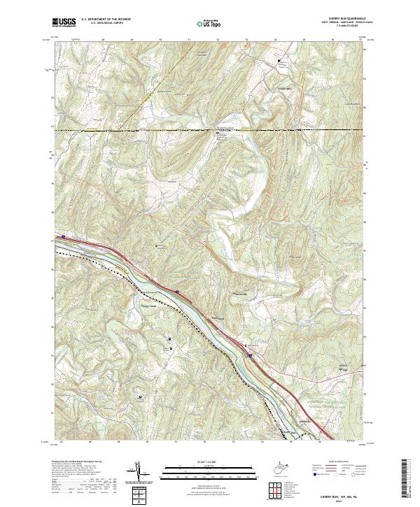 USGS Topographic Map – Cherry Run