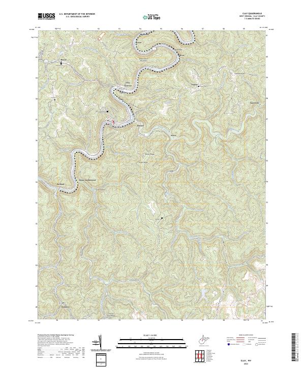 USGS Topographic Map – Clay