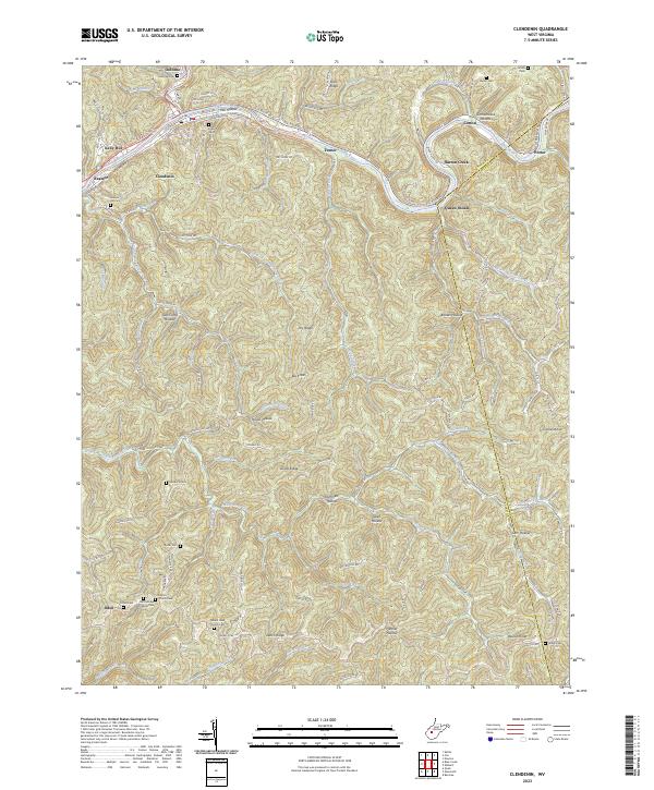 USGS Topographic Map – Clendenin