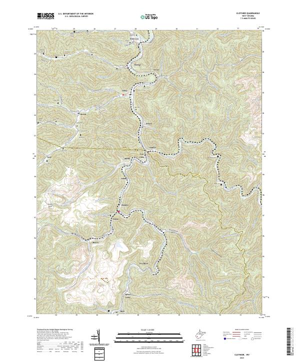 USGS Topographic Map – Clothier