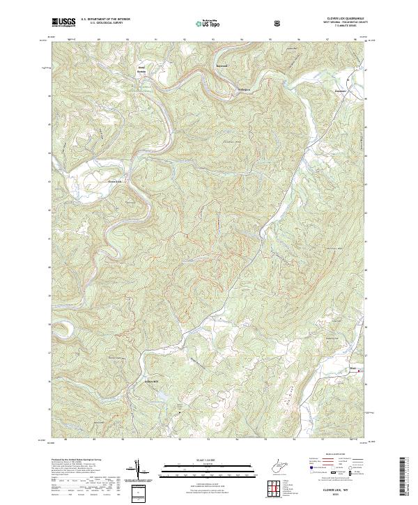 USGS Topographic Map – Clover Lick