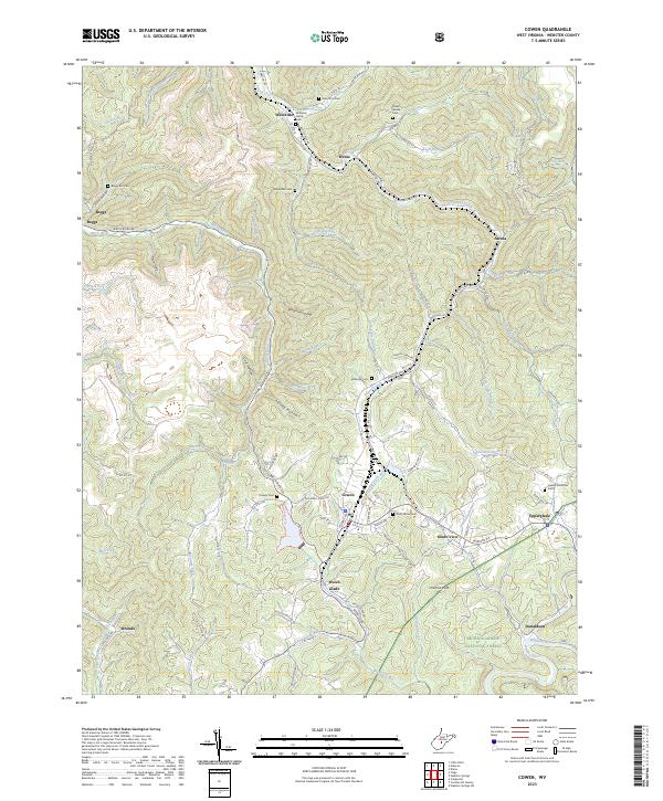 USGS Topographic Map – Cowen