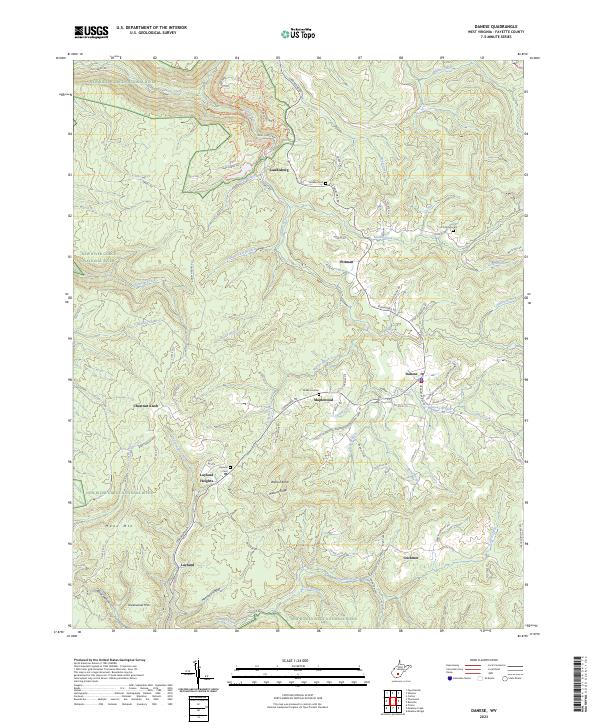 USGS Topographic Map – Danese