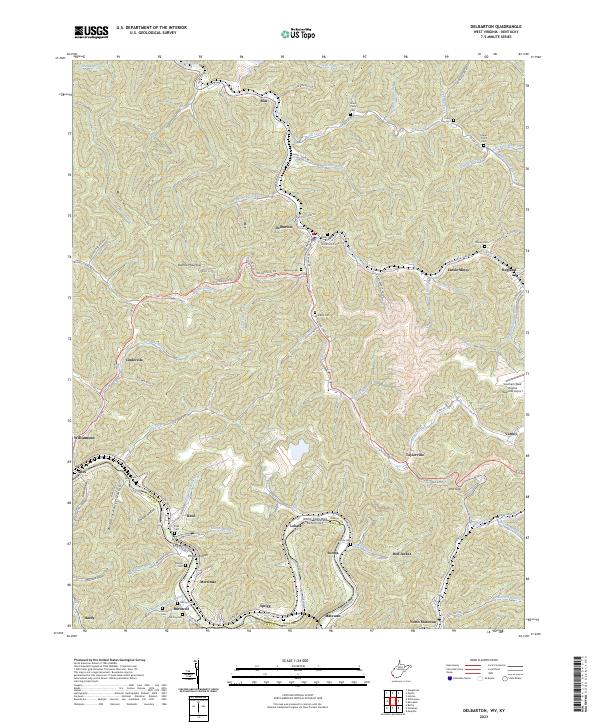 USGS Topographic Map – Delbarton
