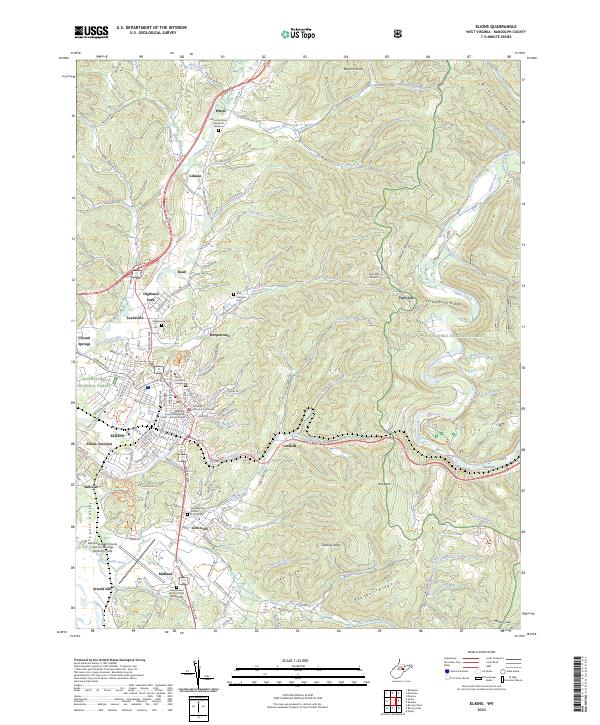 USGS Topographic Map – Elkins
