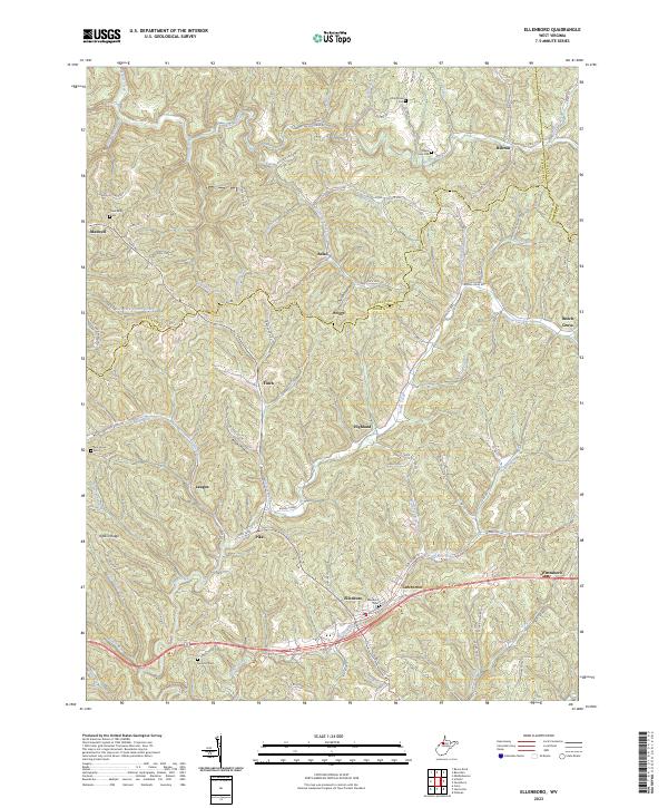USGS Topographic Map – Ellenboro
