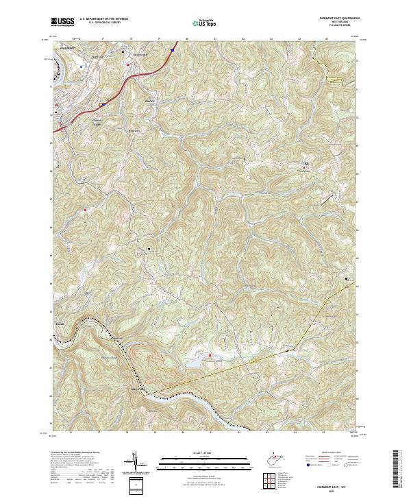USGS Topographic Map – Fairmont East