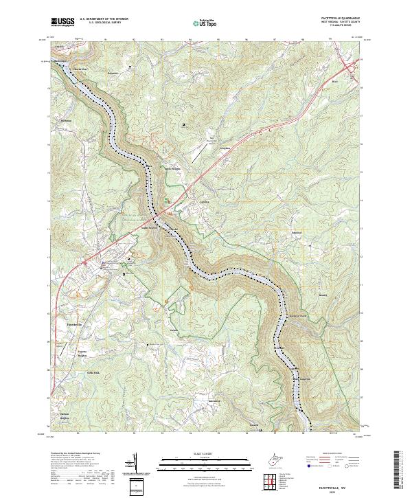 USGS Topographic Map – Fayetteville