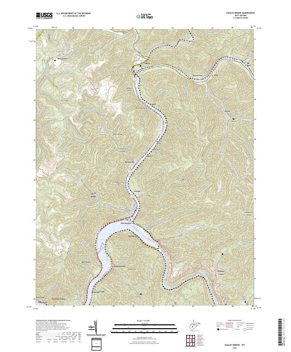 USGS Topographic Map – Gauley Bridge