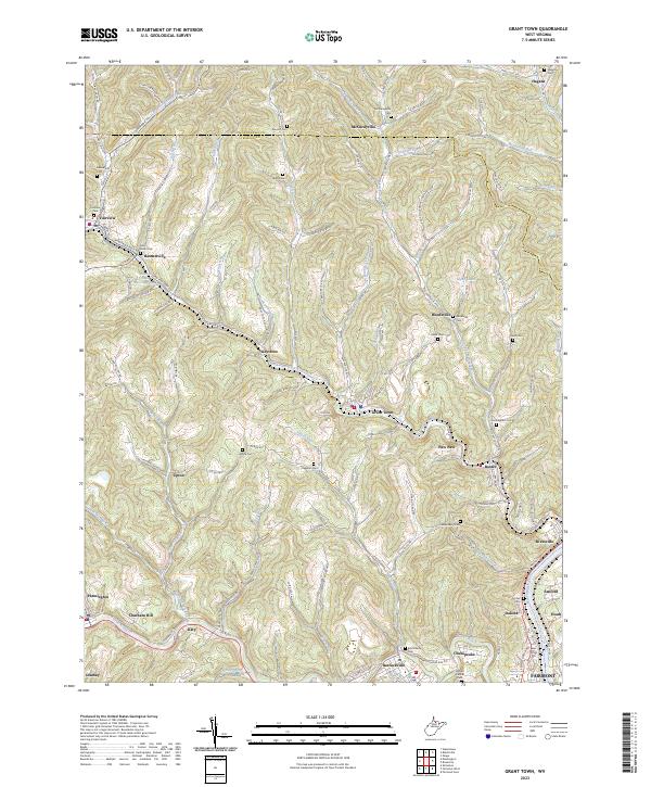 USGS Topographic Map – Grant Town