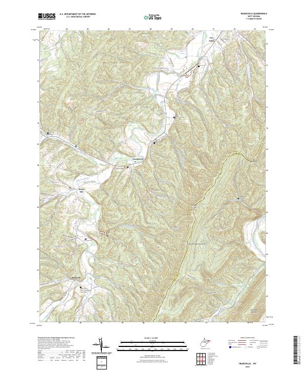 USGS Topographic Map – Headsville