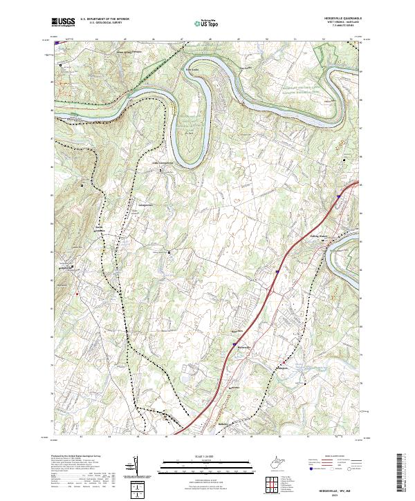 USGS Topographic Map – Hedgesville