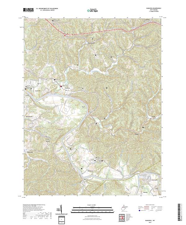 USGS Topographic Map – Kanawha