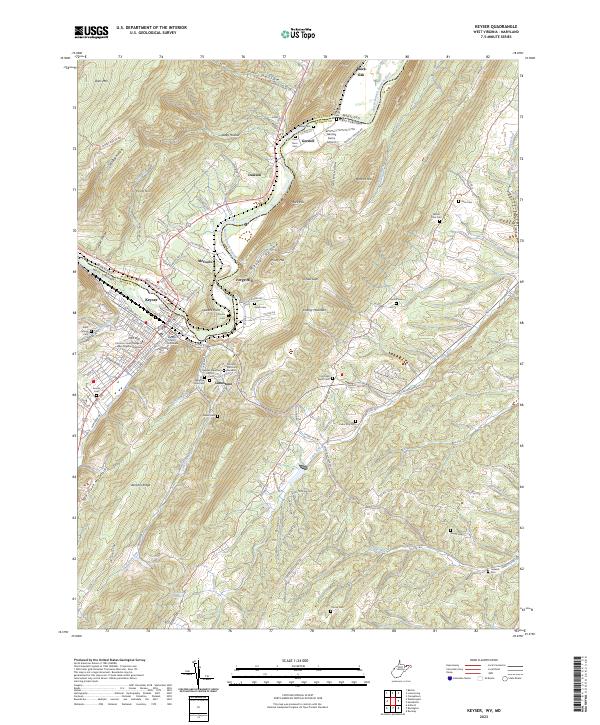USGS Topographic Map – Keyser