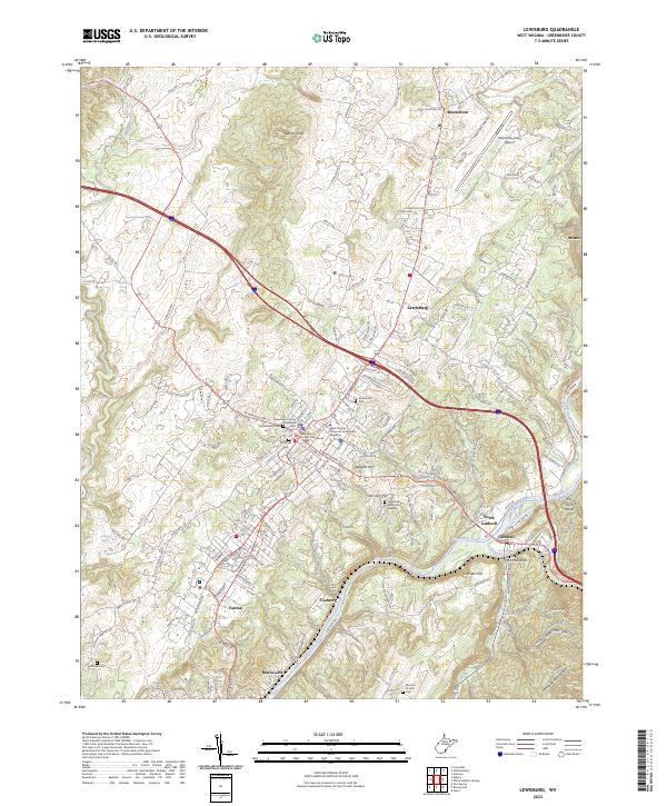 USGS Topographic Map – Lewisburg