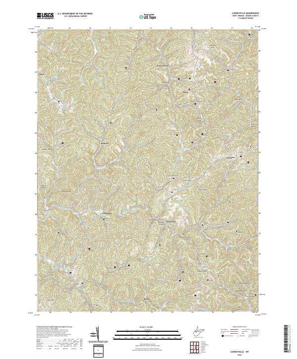 USGS Topographic Map – Looneyville