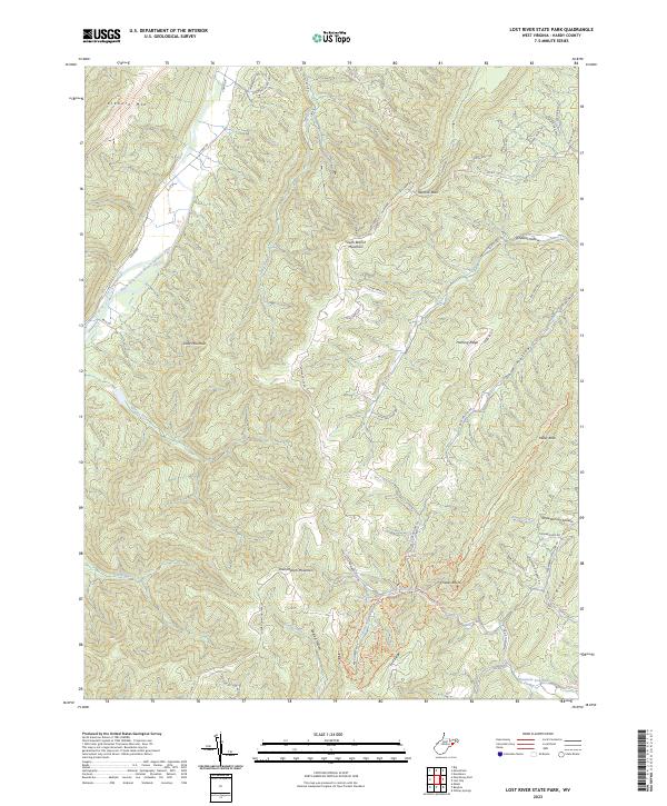 USGS Topographic Map – Lost River State Park