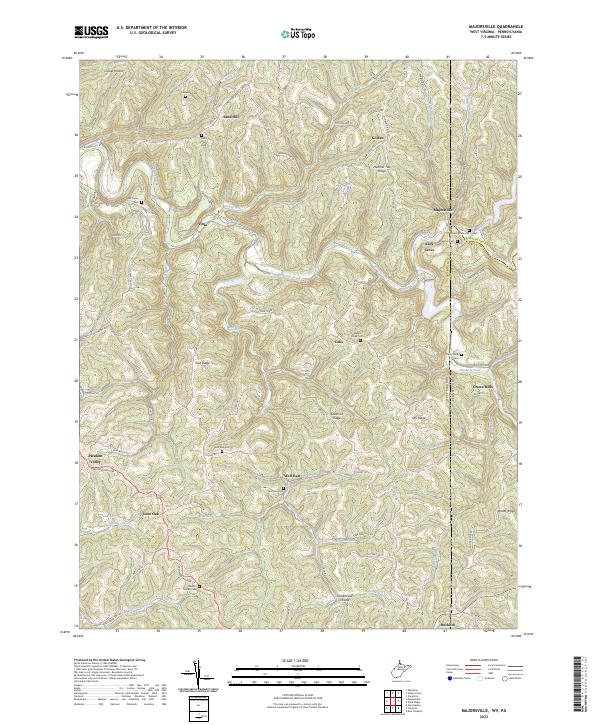 USGS Topographic Map – Majorsville