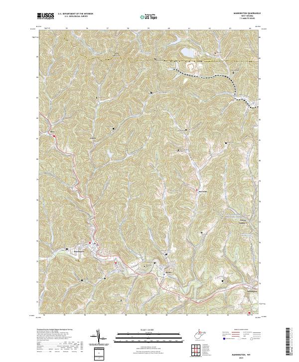 USGS Topographic Map – Mannington