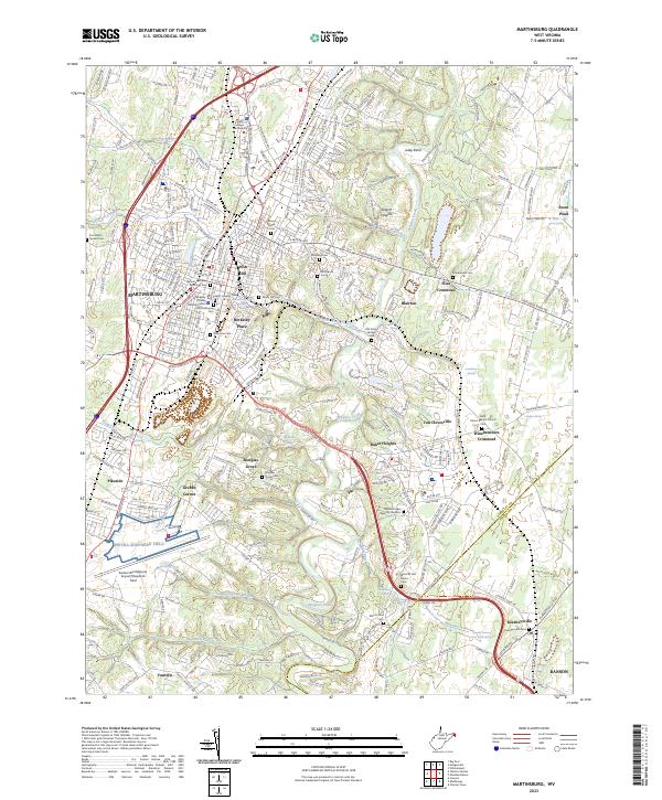 USGS Topographic Map – Martinsburg