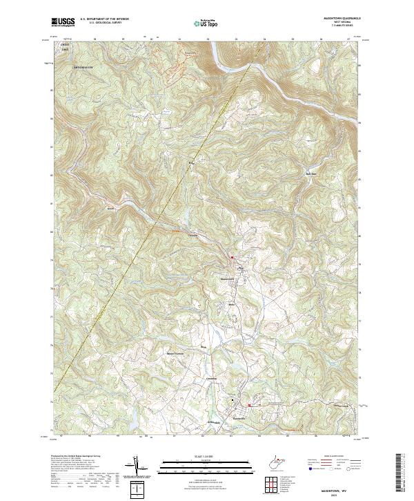 USGS Topographic Map – Masontown