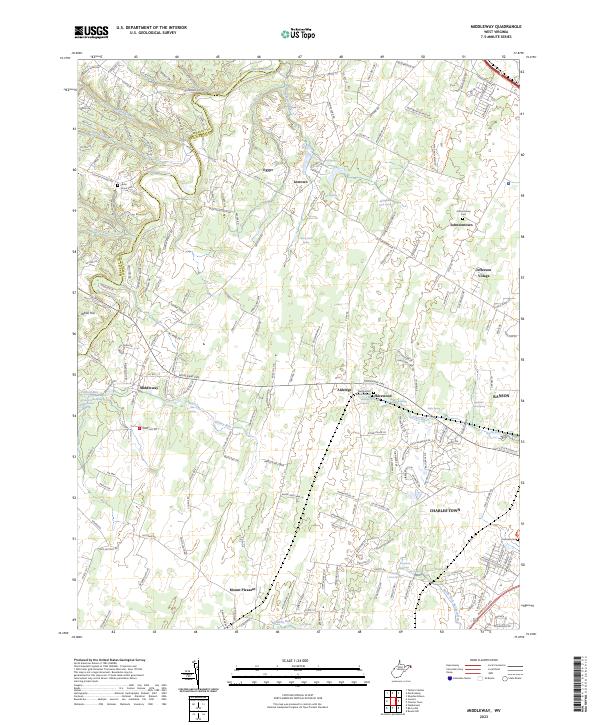 USGS Topographic Map – Middleway
