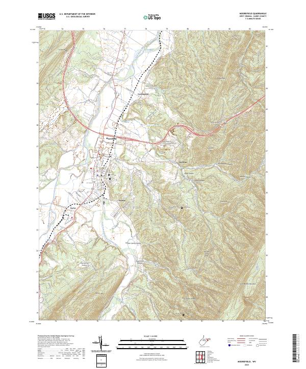 USGS Topographic Map – Moorefield