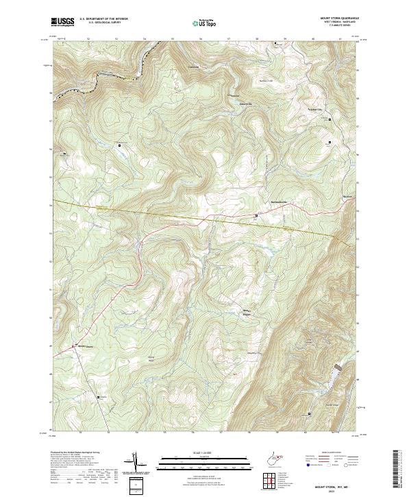 USGS Topographic Map – Mount Storm