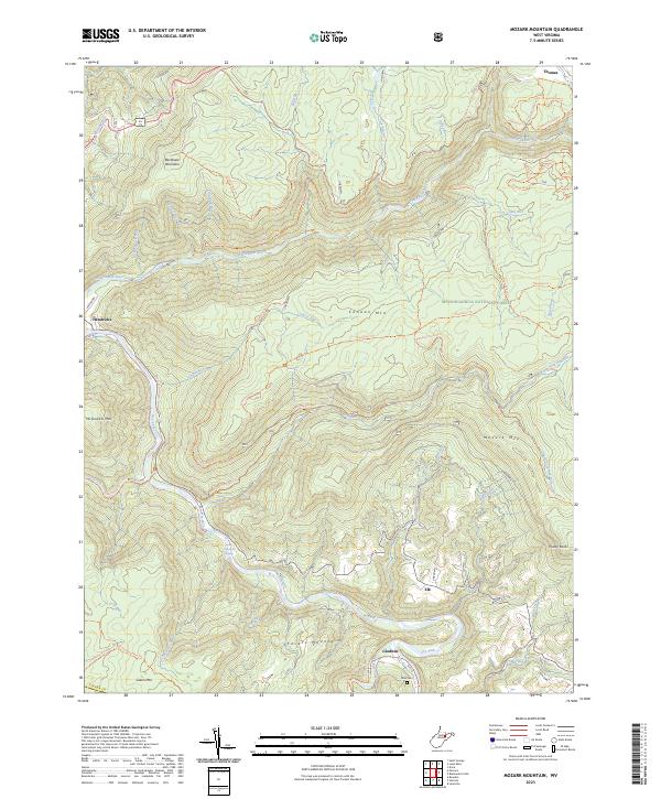 USGS Topographic Map – Mozark Mountain