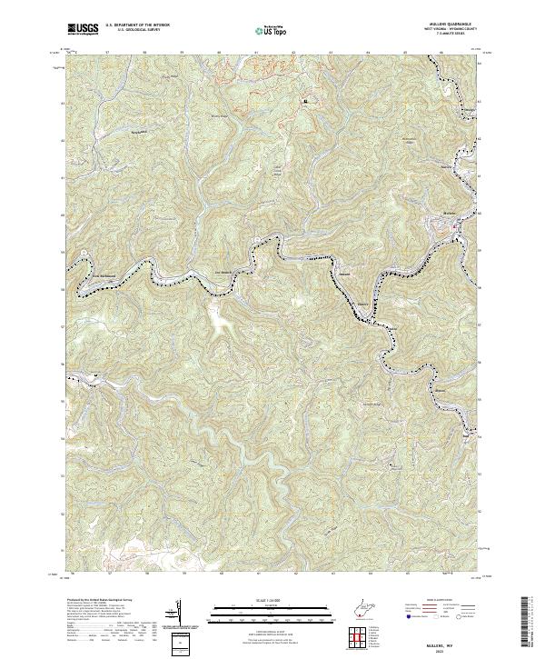 USGS Topographic Map – Mullens