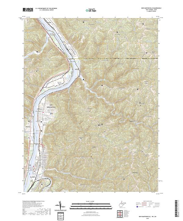 USGS Topographic Map – New Martinsville