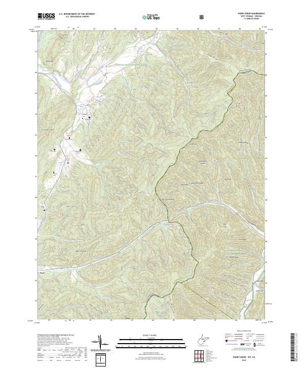 USGS Topographic Map – Paddy Knob