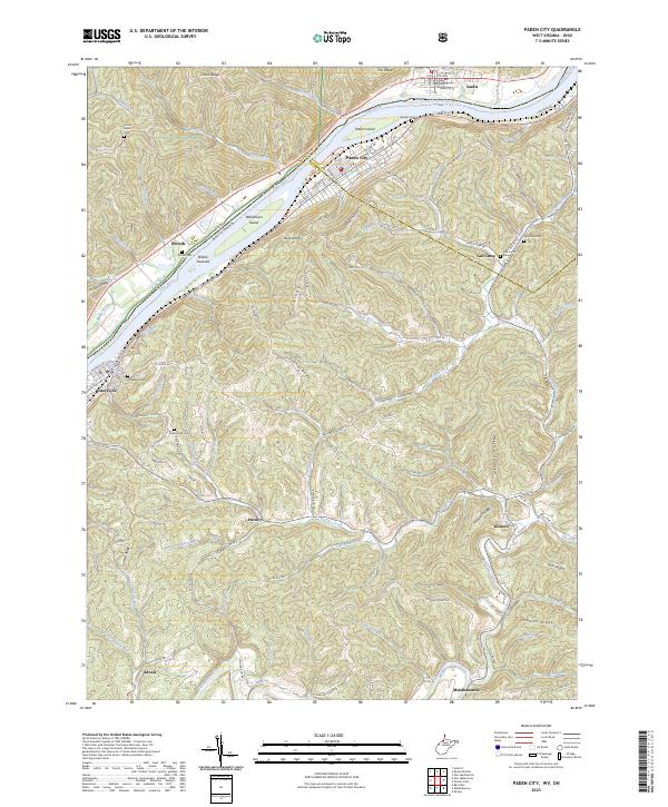USGS Topographic Map – Paden City