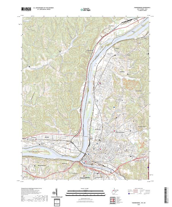 USGS Topographic Map – Parkersburg