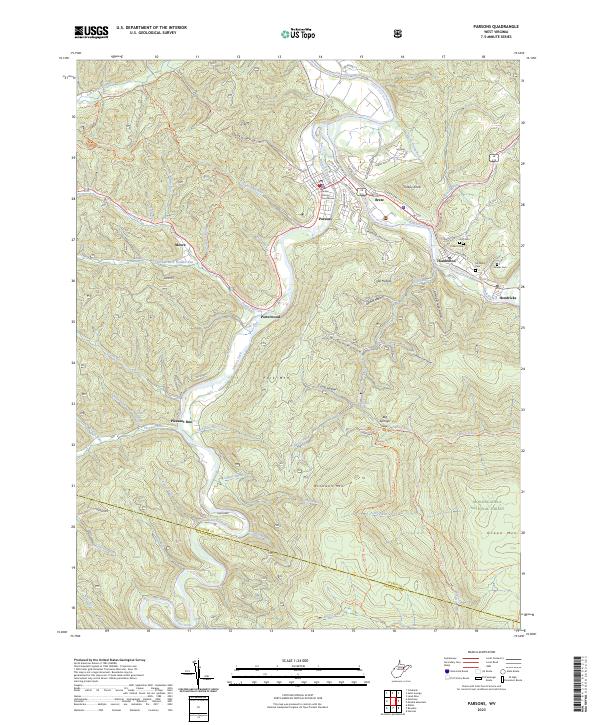 USGS Topographic Map – Parsons