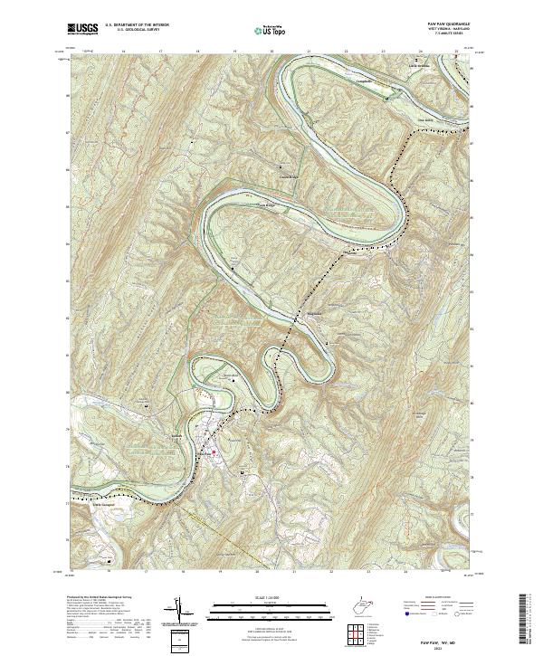 USGS Topographic Map – Paw Paw