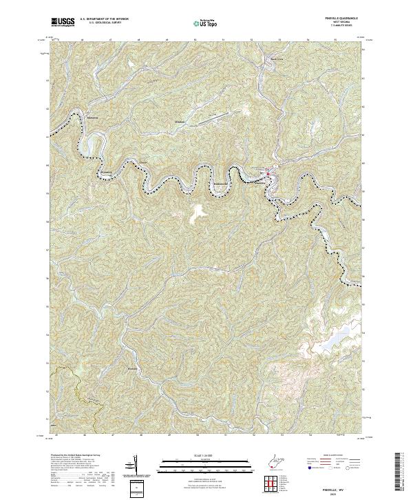 USGS Topographic Map – Pineville