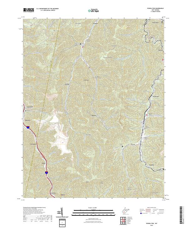 USGS Topographic Map – Powellton