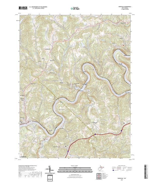 USGS Topographic Map – Rivesville