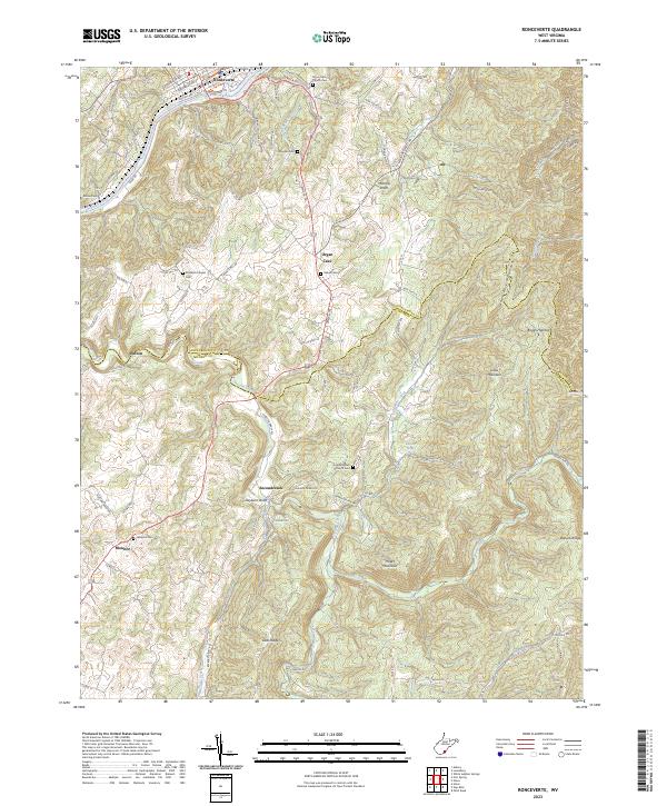 USGS Topographic Map – Ronceverte