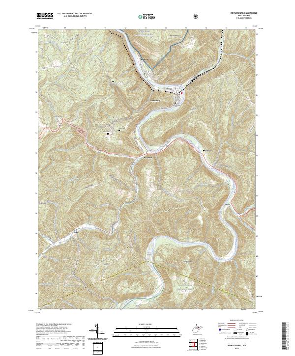 USGS Topographic Map – Rowlesburg