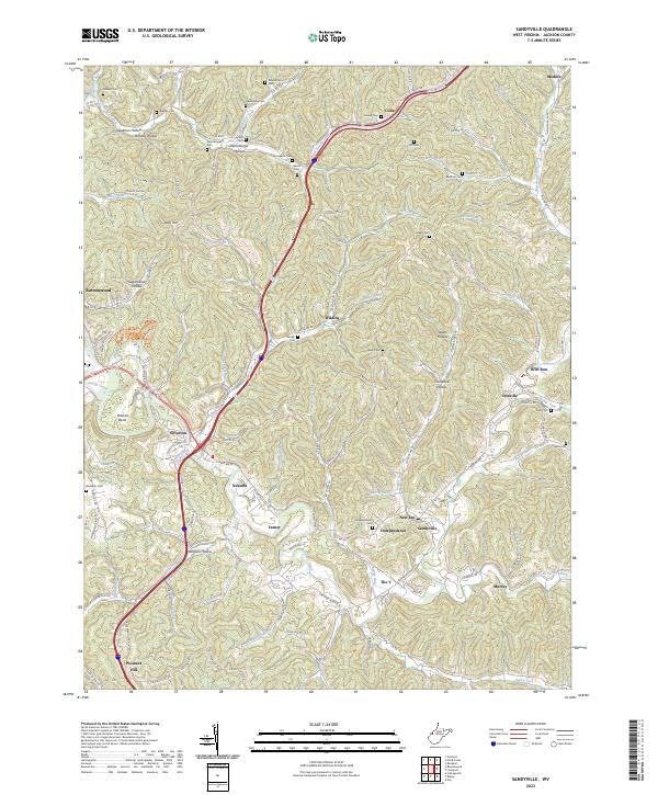 USGS Topographic Map – Sandyville
