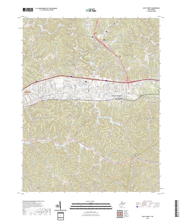 USGS Topographic Map – Scott Depot