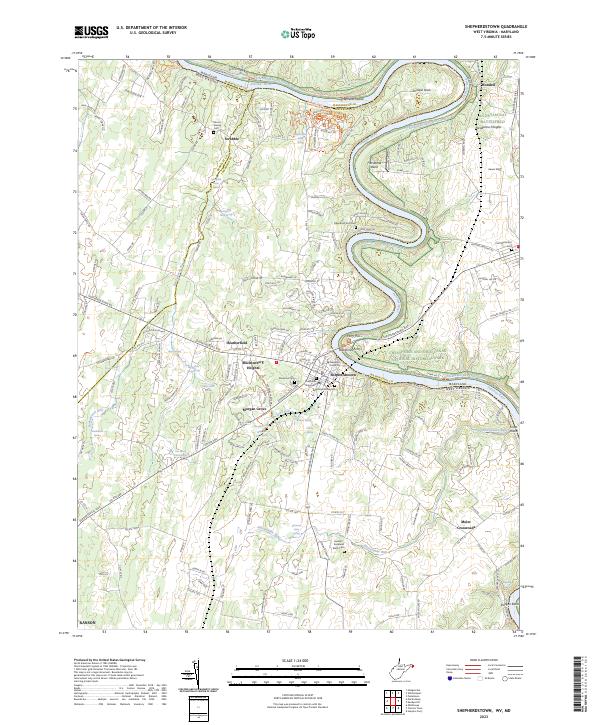 USGS Topographic Map – Shepherdstown