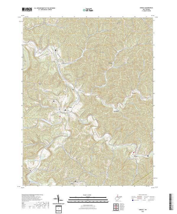 USGS Topographic Map – Shirley